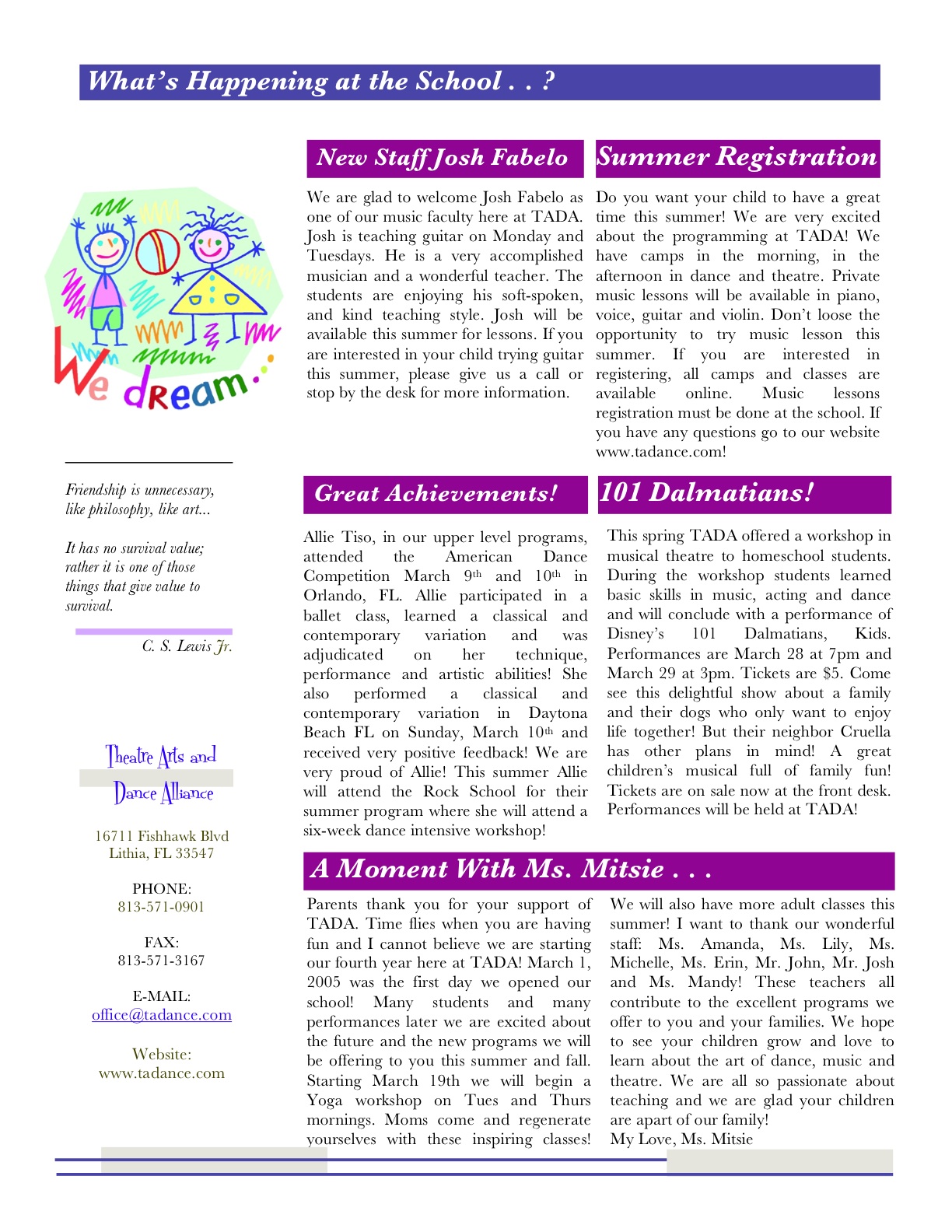 Newsletter mar 08 2